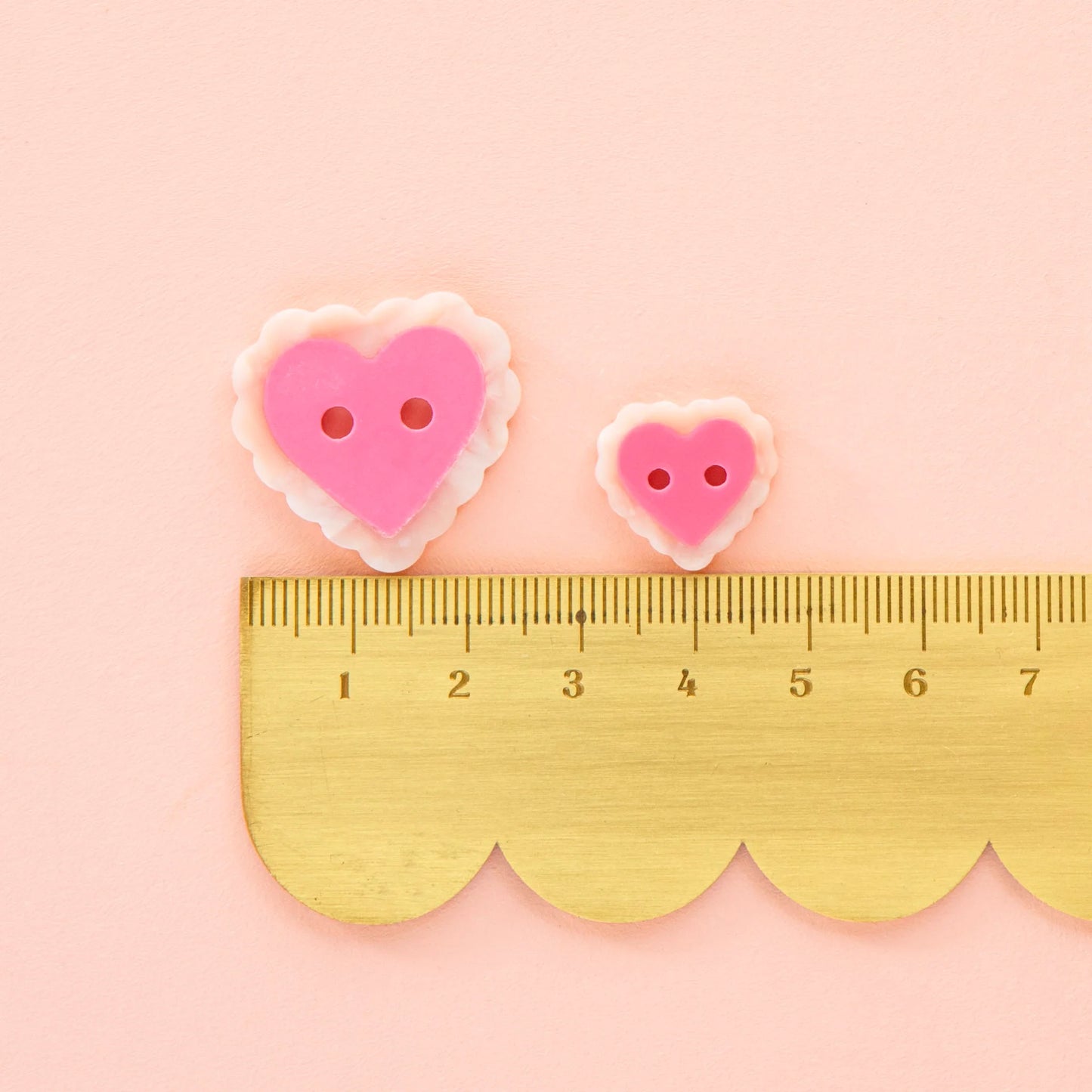 Pink Sweet Heart Buttons by Sarah Hearts (Small)
