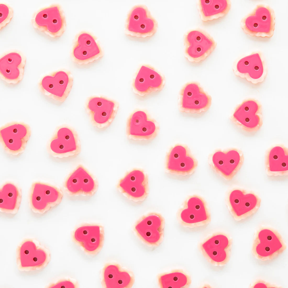 Pink Sweet Heart Buttons by Sarah Hearts (Small)