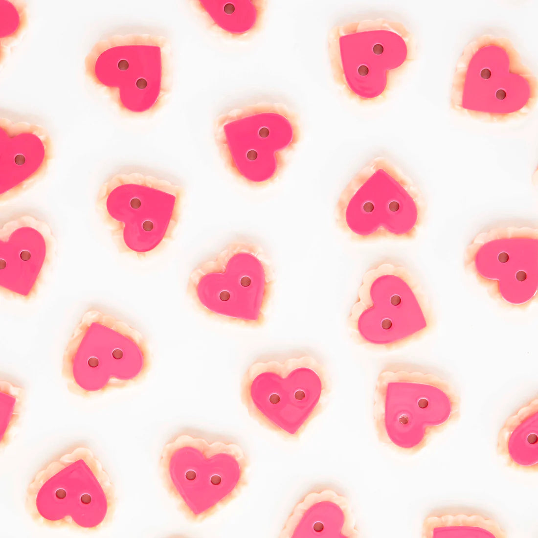 Pink Sweet Heart Buttons by Sarah Hearts (Large)