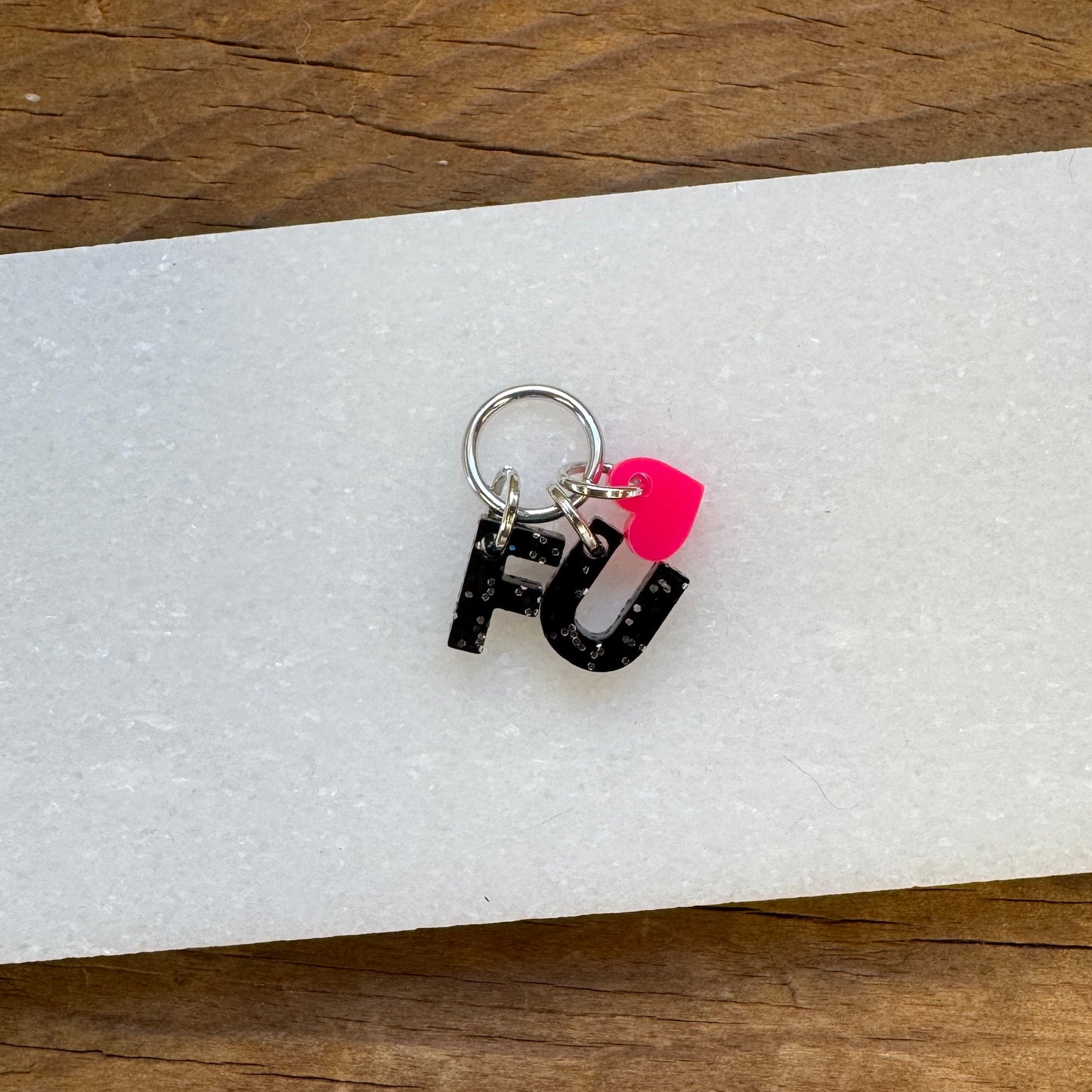 FU Stitch Marker Charm