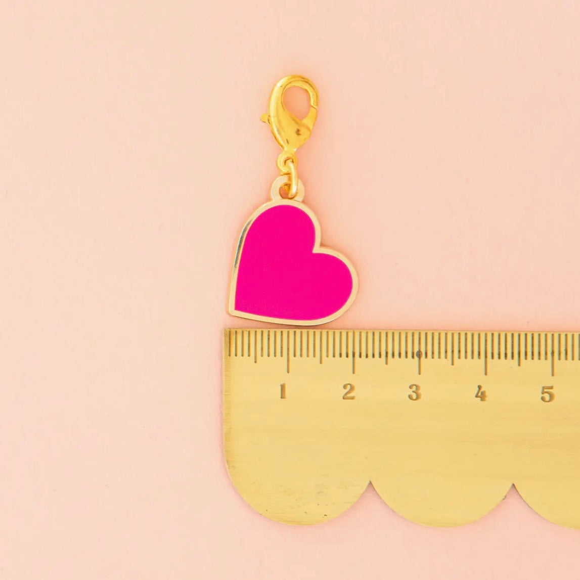 Pink Heart Zipper Pull by Sarah Hearts