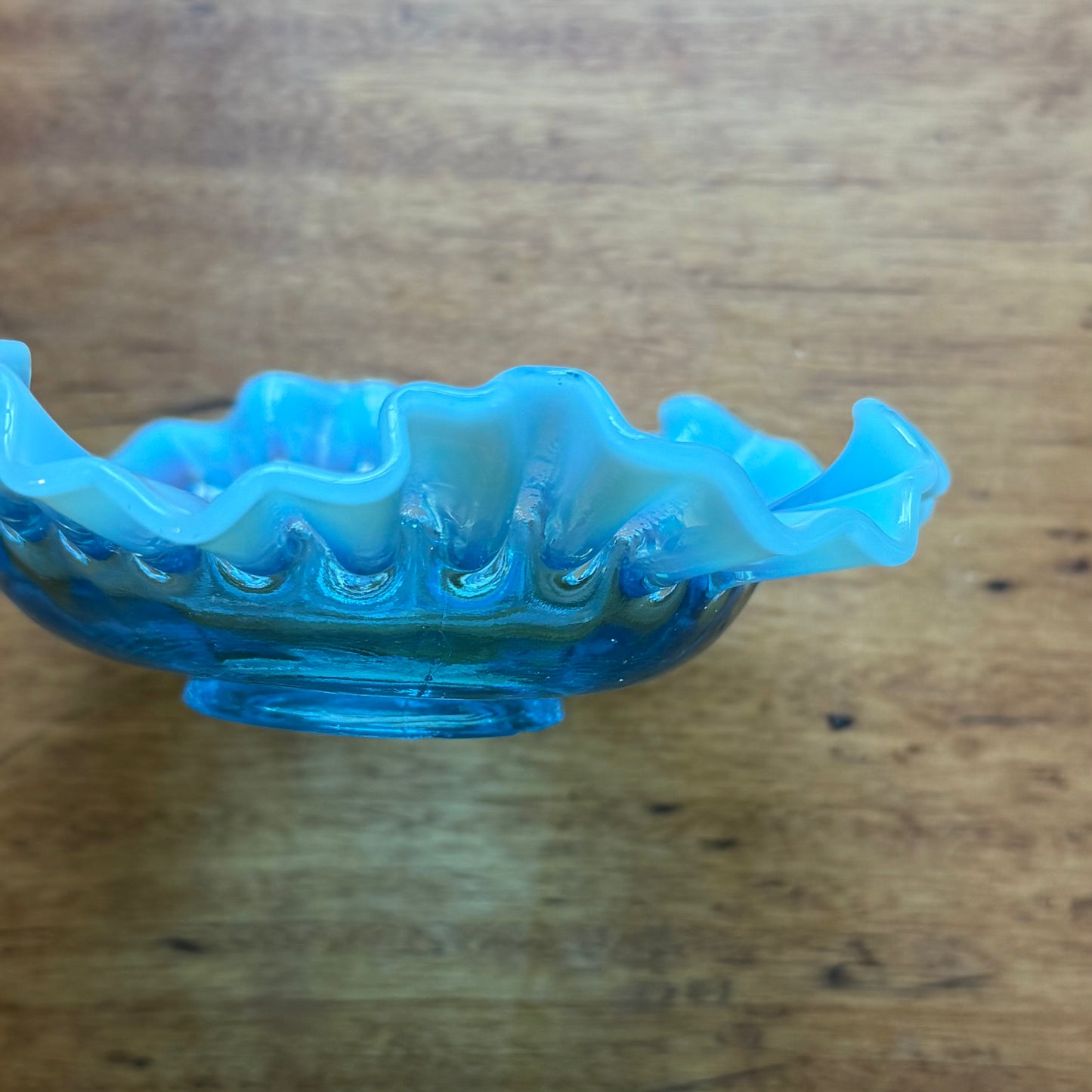 Fenton Blue Art Glass Bowl ★ Vintage