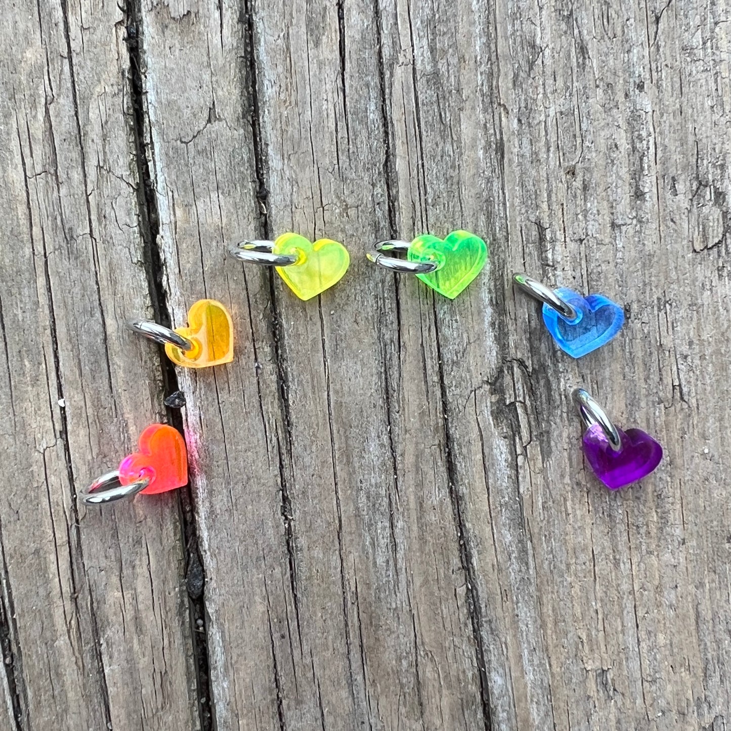 Neon Bitty Hearts