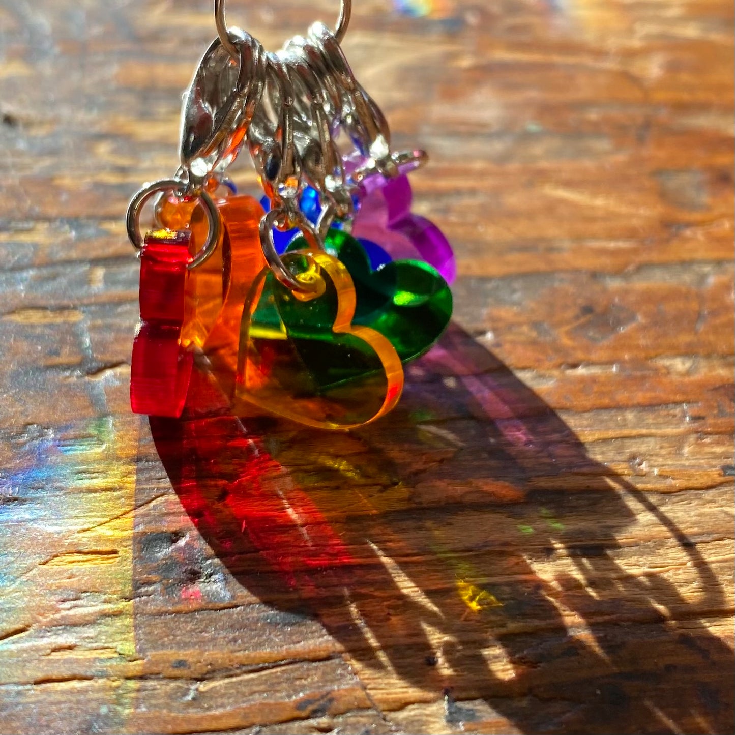 Heart Rainbow Stitch Markers