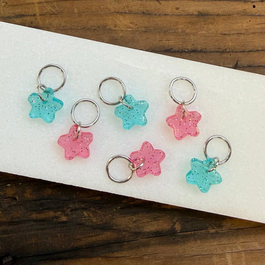 Twin Stars Stitch Markers
