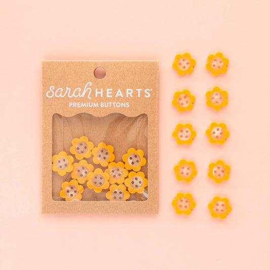 Yellow Daisy Buttons by Sarah Hearts (Small)