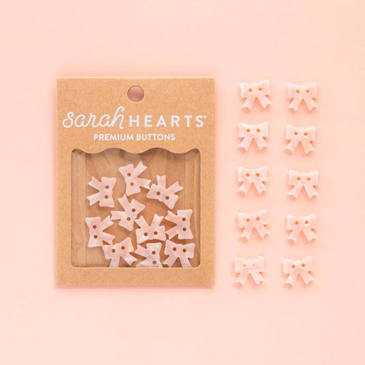 Pink Bow Buttons by Sarah Hearts (Small)
