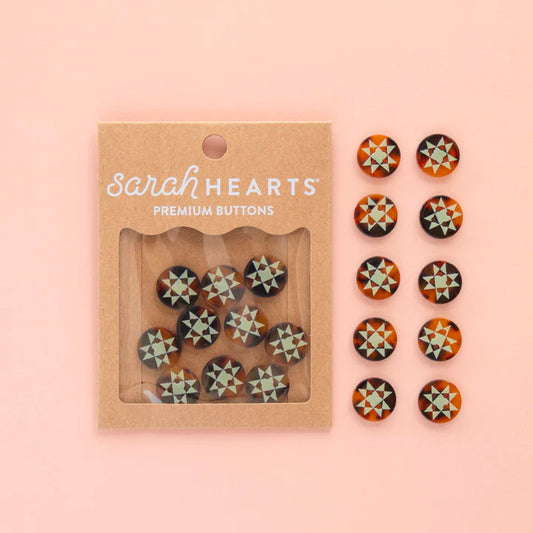 Quilt Star Buttons by Sarah Hearts (Small)