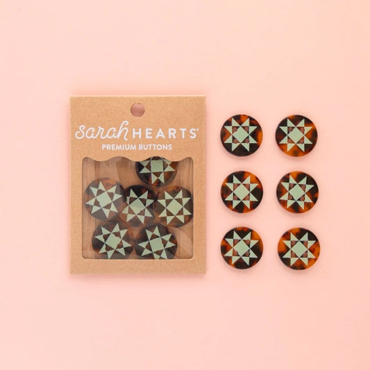 Quilt Star Buttons by Sarah Hearts (Large)