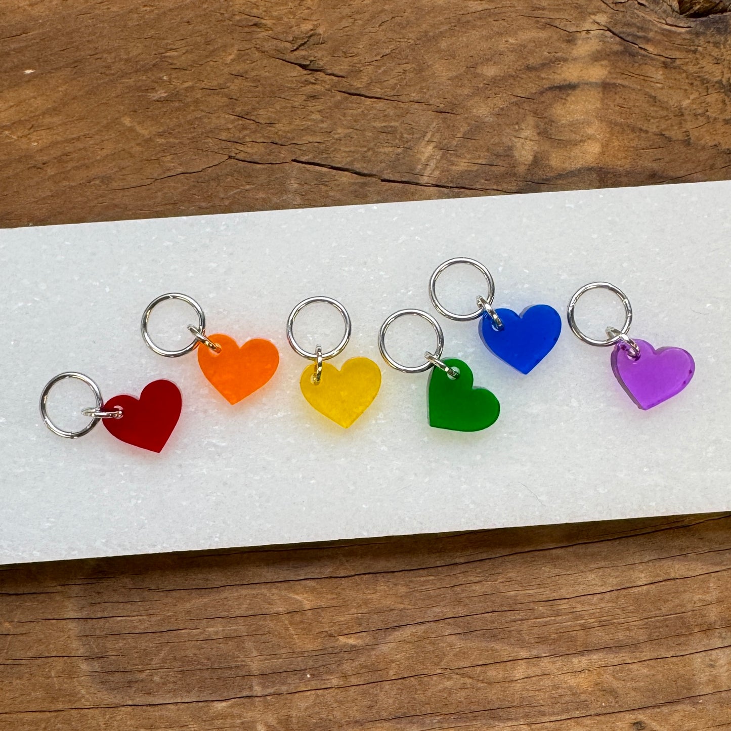 Heart Rainbow Stitch Markers