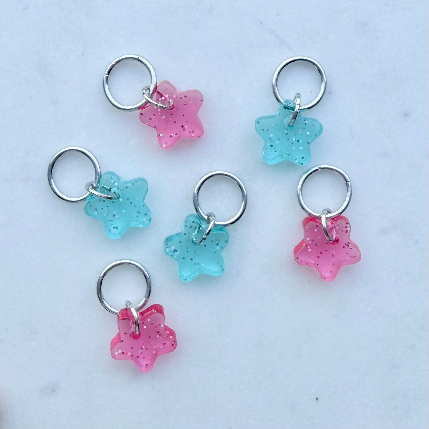 Twin Stars Stitch Markers