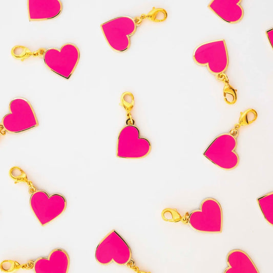 Pink Heart Zipper Pull by Sarah Hearts
