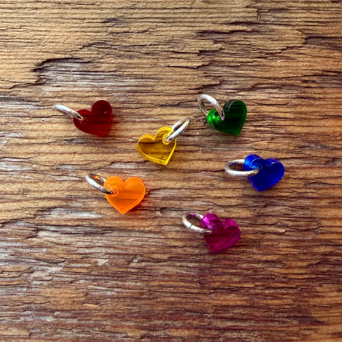 Rainbow Bitty Hearts