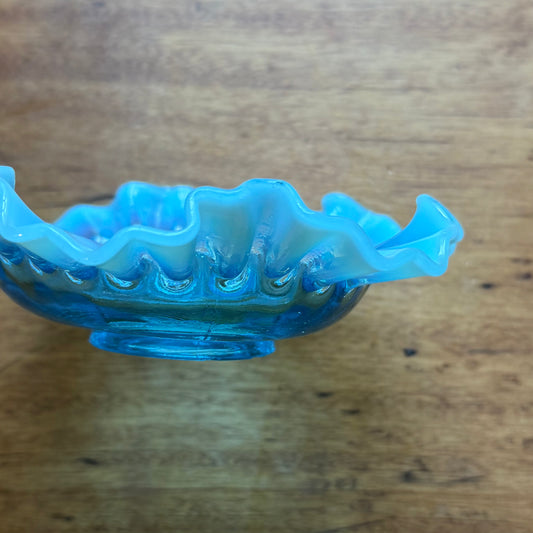 Fenton Blue Art Glass Bowl ★ Vintage