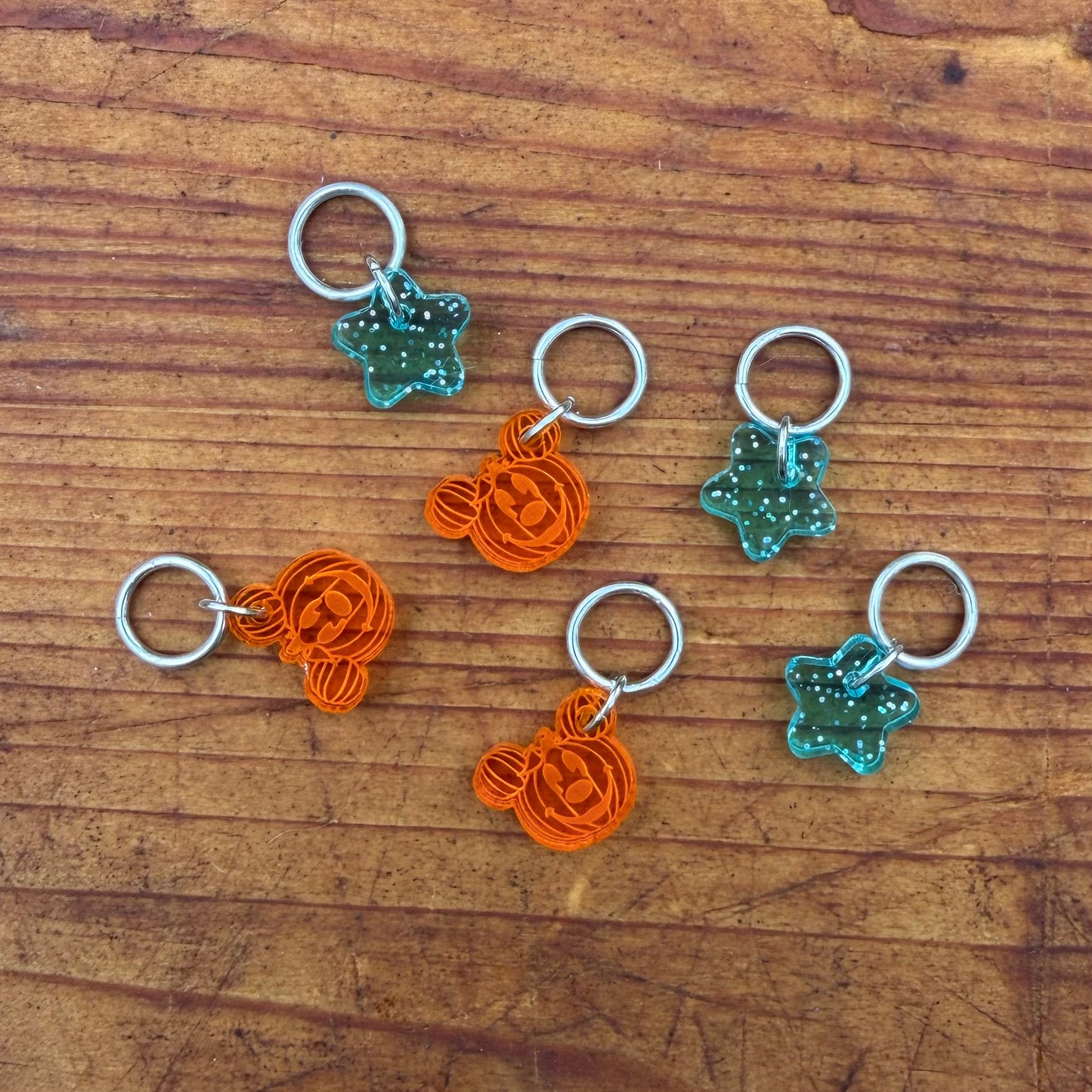 Park Pumpkin + Star Stitch Markers