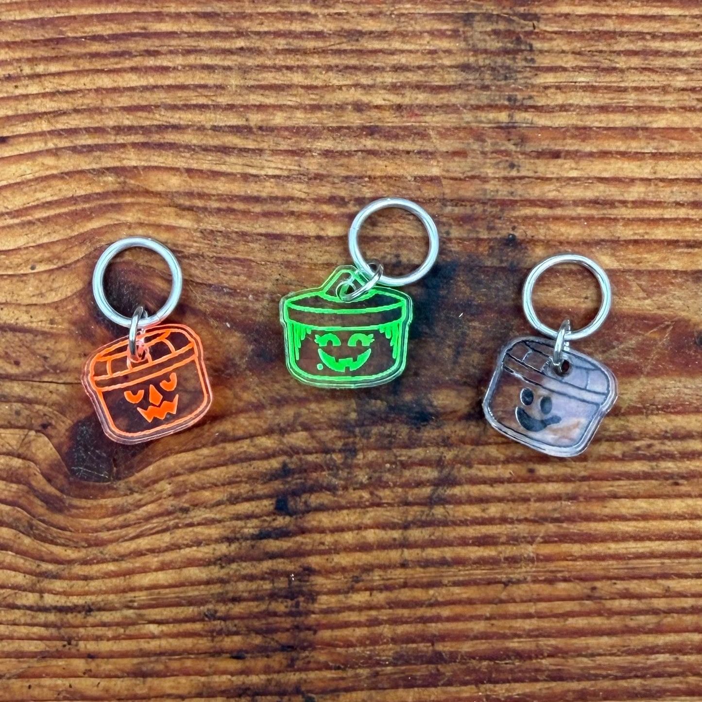 Halloween Bucket Stitch Markers