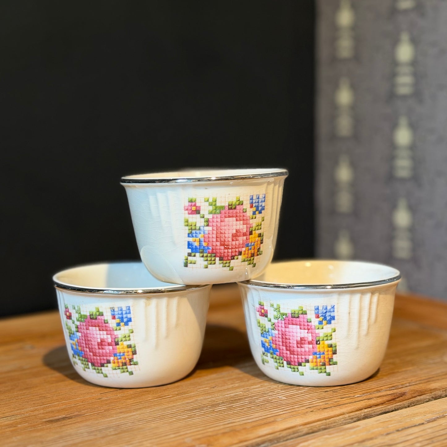 Harker Custard Cups ★ Vintage
