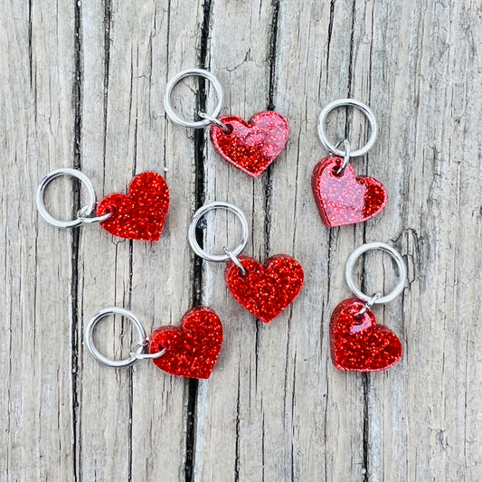 Classic Heart Stitch Markers