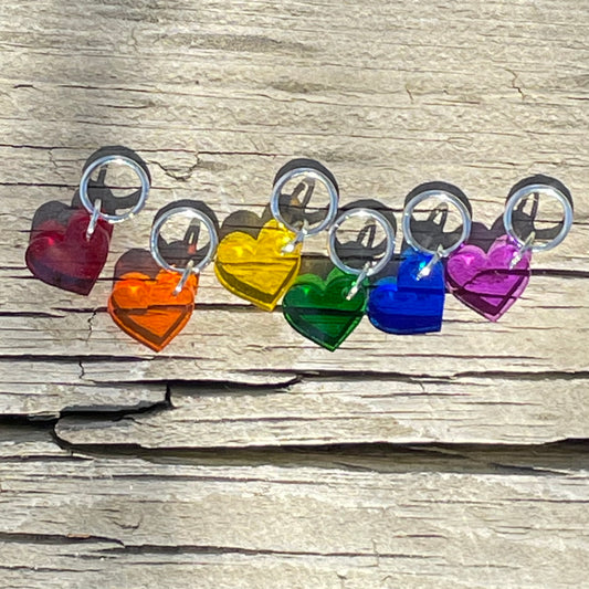 Heart Rainbow Stitch Markers